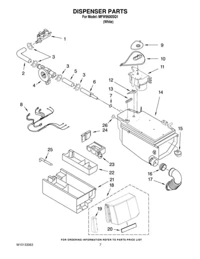 DISPENSER PARTS