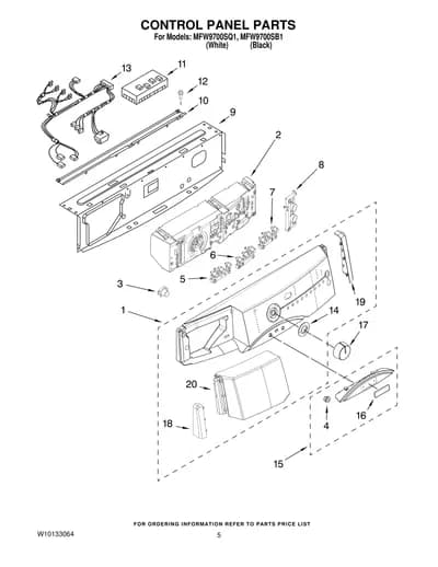 CONTROL PANEL PARTS