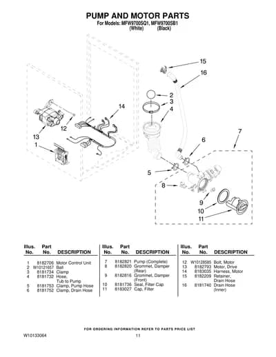 PUMP AND MOTOR PARTS