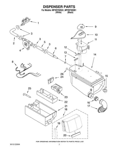 DISPENSER PARTS