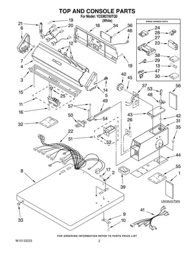 TOP AND CONSOLE PARTS