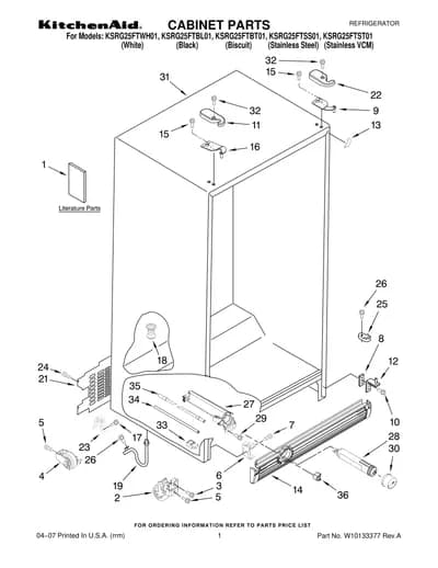 CABINET PARTS