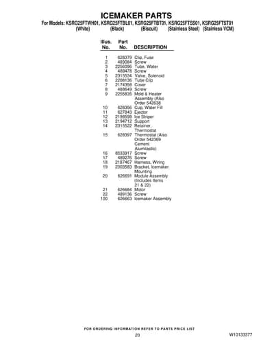 ICEMAKER PARTS