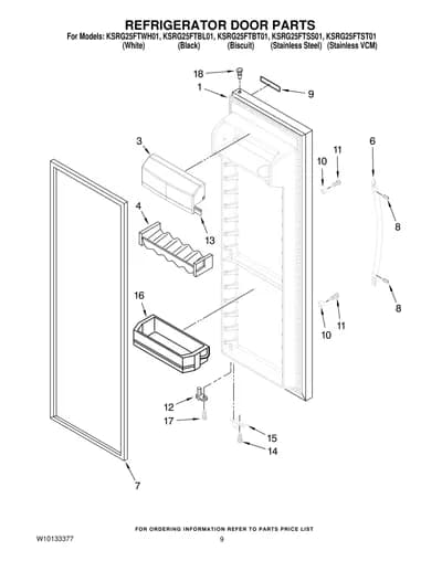 REFRIGERATOR DOOR PARTS
