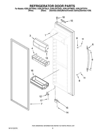 REFRIGERATOR DOOR PARTS