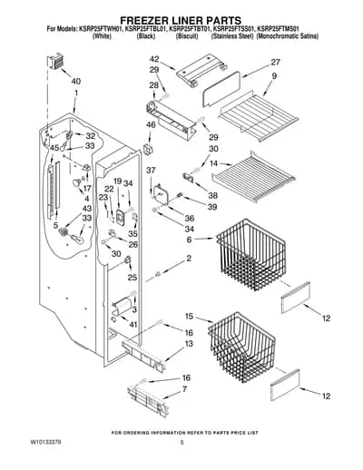 FREEZER LINER PARTS