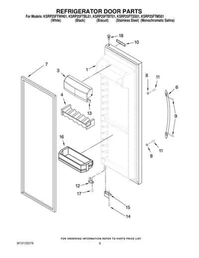 REFRIGERATOR DOOR PARTS