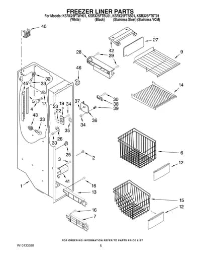 FREEZER LINER PARTS
