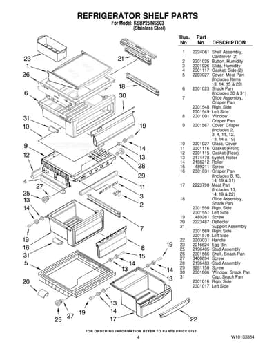 REFRIGERATOR SHELF PARTS