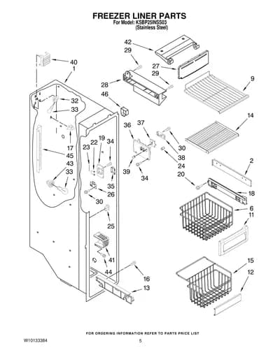 FREEZER LINER PARTS
