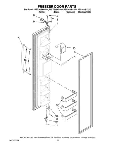 FREEZER DOOR PARTS