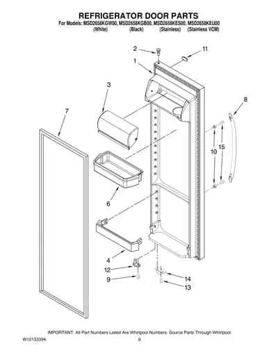 REFRIGERATOR DOOR PARTS
