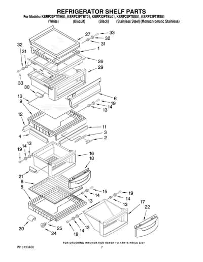 REFRIGERATOR SHELF PARTS