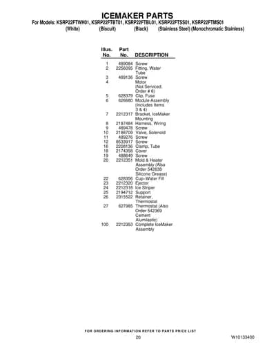 ICEMAKER PARTS