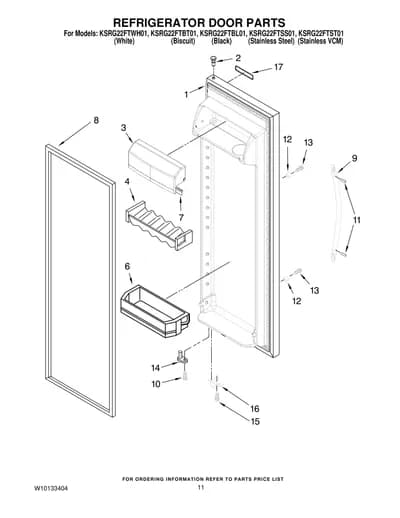 REFRIGERATOR DOOR PARTS