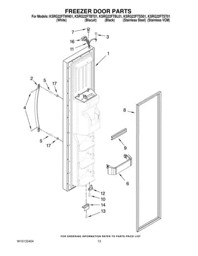 FREEZER DOOR PARTS