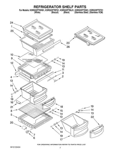 REFRIGERATOR SHELF PARTS