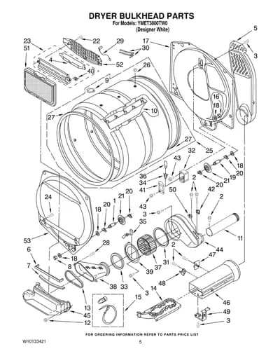 DRYER BULKHEAD PARTS
