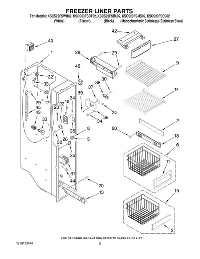FREEZER LINER PARTS