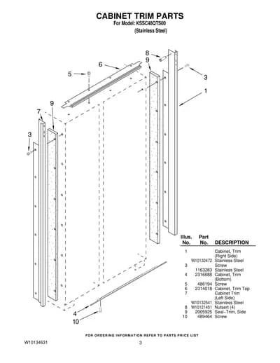 CABINET TRIM PARTS