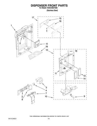DISPENSER FRONT PARTS