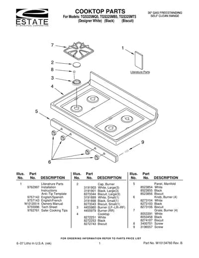 COOKTOP PARTS