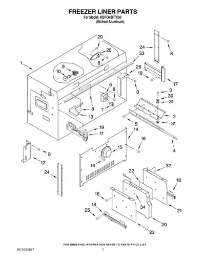 FREEZER LINER PARTS