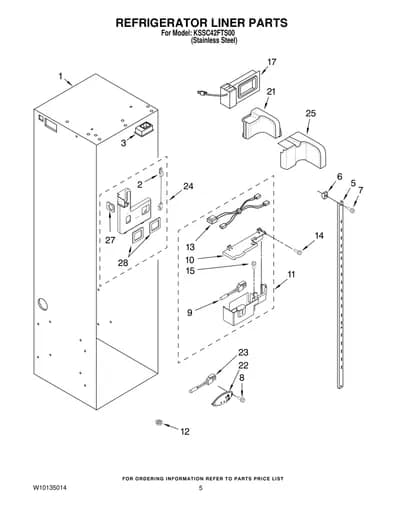 REFRIGERATOR LINER PARTS