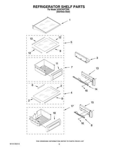 REFRIGERATOR SHELF PARTS