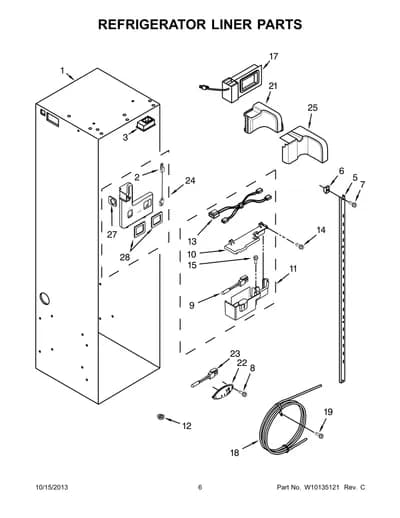 REFRIGERATOR LINER PARTS