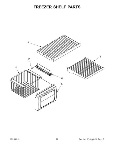 FREEZER SHELF PARTS
