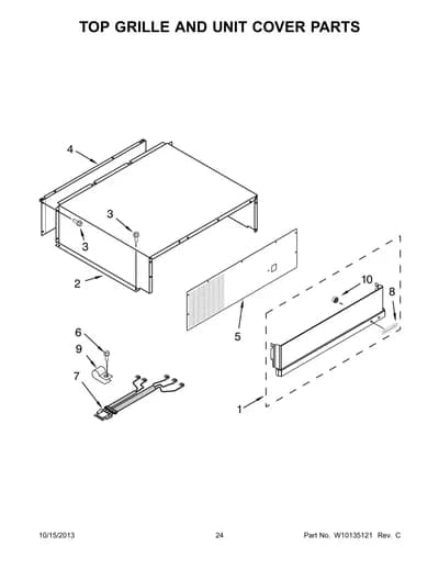 TOP GRILLE AND UNIT COVER PARTS