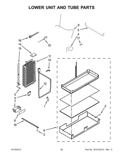 LOWER UNIT AND TUBE PARTS