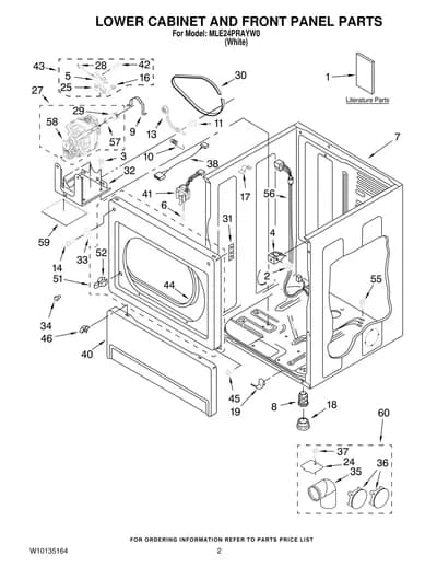 LOWER CABINET AND FRONT PANEL PARTS