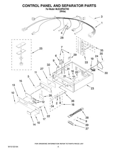CONTROL PANEL AND SEPARATOR PARTS