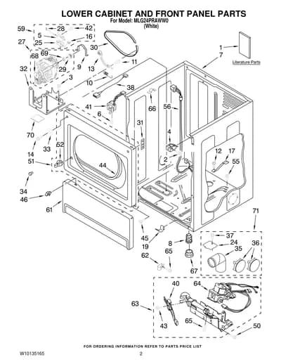 LOWER CABINET AND FRONT PANEL PARTS