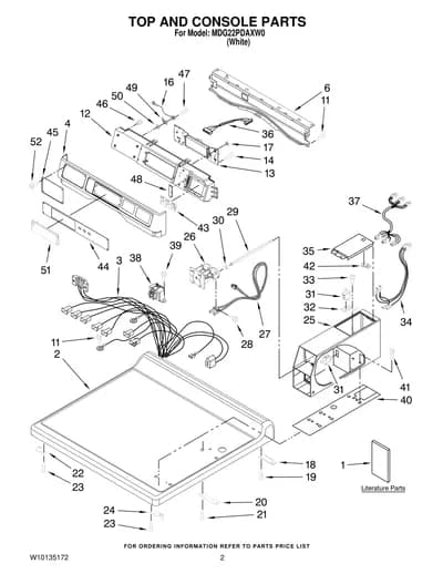TOP AND CONSOLE PARTS