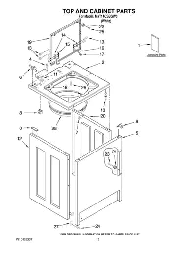TOP AND CABINET PARTS