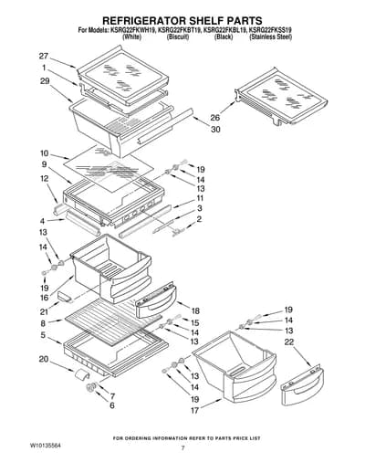 REFRIGERATOR SHELF PARTS