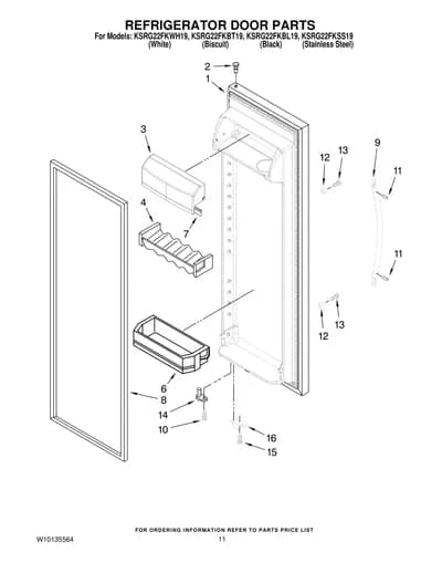 REFRIGERATOR DOOR PARTS