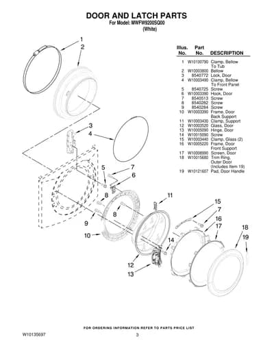 DOOR AND LATCH PARTS