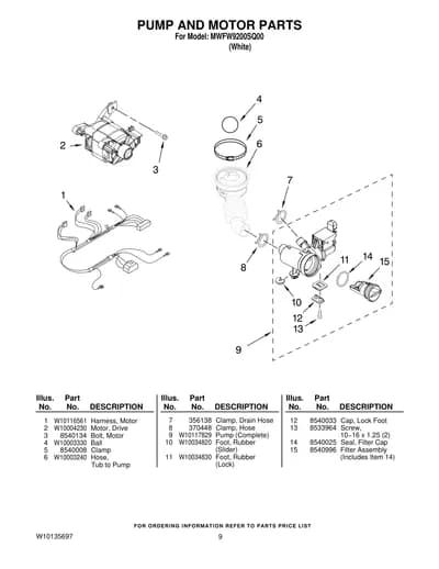 PUMP AND MOTOR PARTS