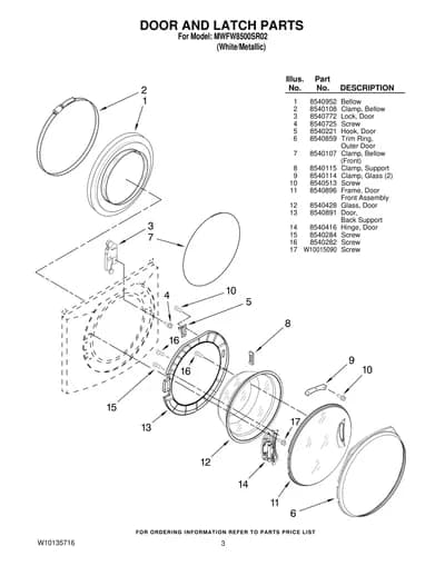 DOOR AND LATCH PARTS