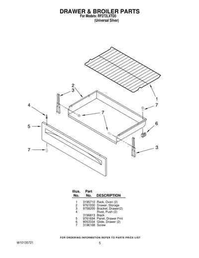 DRAWER & BROILER PARTS