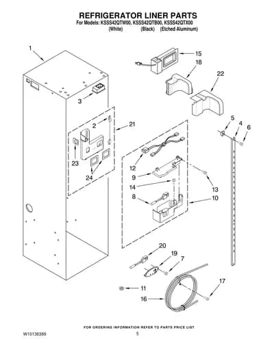 REFRIGERATOR LINER PARTS