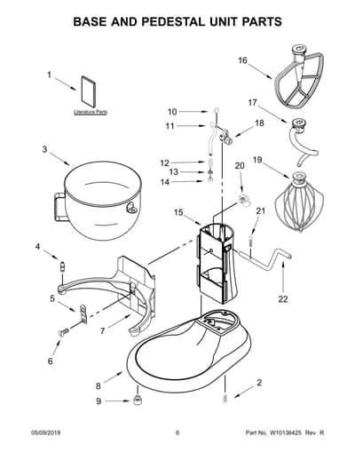 BASE AND PEDESTAL UNIT PARTS