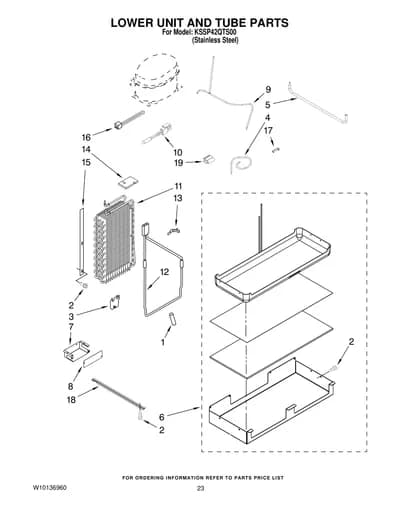 LOWER UNIT AND TUBE PARTS