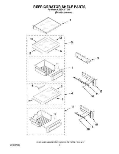 REFRIGERATOR SHELF PARTS