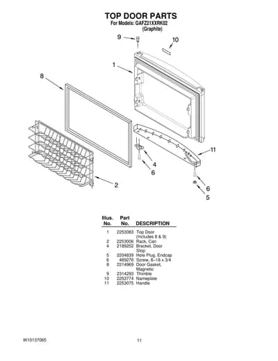 TOP DOOR PARTS