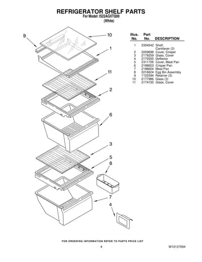 REFRIGERATOR SHELF PARTS